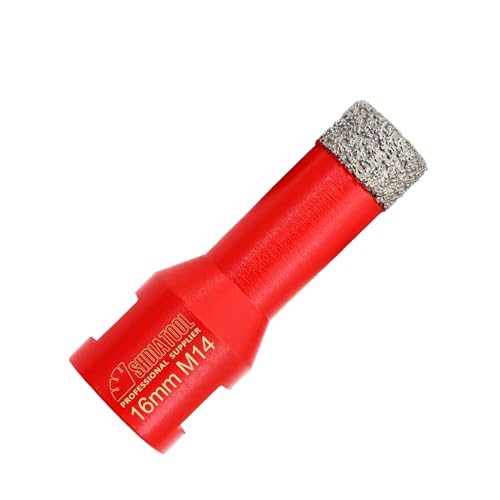 Diamant Fliesenbohrer 16mm - M14 Diamantbohrer Lochsäge für Fliesen Porzellan Keramik Marmor Granit Bohrungen, für Winkelschleifer Diamant Fliesenbohrer 16mm - M14 Diamantbohrer Lochsäge für Fliesen Porzellan Keramik Marmor Granit Bohrungen, für Winkelschleifer von SHDIATOOL