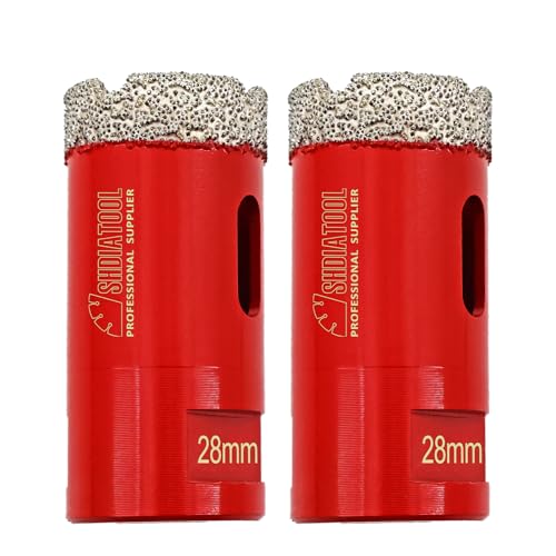 Diamant Fliesenbohrer 28mm - 2 stücke M14 Diamantbohrer Lochsäge für Fliesen Porzellan Keramik Marmor Granit Bohrungen, für Winkelschleifer Diamant Fliesenbohrer 28mm - 2 stücke M14 Diamantbohrer Lochsäge für Fliesen Porzellan Keramik Marmor Granit Bohrungen, für Winkelschleifer von SHDIATOOL