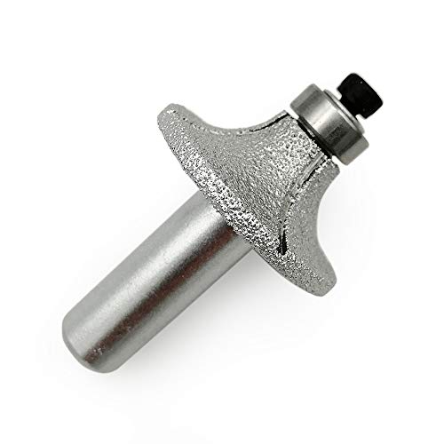 SHDIATOOL 1/2 Zoll Schaft Rundfräsen-Bits 12 mm Radius Ecke, abgerundete Kantenformung, Marmor, Granit, Quarzstein SHDIATOOL 1/2 Zoll Schaft Rundfräsen-Bits 12 mm Radius Ecke, abgerundete Kantenformung, Marmor, Granit, Quarzstein von SHDIATOOL