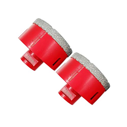 Diamant Fliesenbohrer 60mm - 2 stücke M14 Diamantbohrer Lochsäge für Fliesen Porzellan Keramik Marmor Granit Bohrungen, für Winkelschleifer Diamant Fliesenbohrer 60mm - 2 stücke M14 Diamantbohrer Lochsäge für Fliesen Porzellan Keramik Marmor Granit Bohrungen, für Winkelschleifer von SHDIATOOL