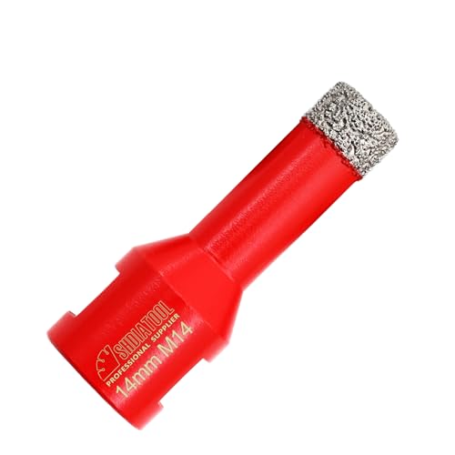 Diamant Fliesenbohrer 14mm - M14 Diamantbohrer Lochsäge für Fliesen Porzellan Keramik Marmor Granit Bohrungen, für Winkelschleifer Diamant Fliesenbohrer 14mm - M14 Diamantbohrer Lochsäge für Fliesen Porzellan Keramik Marmor Granit Bohrungen, für Winkelschleifer von SHDIATOOL