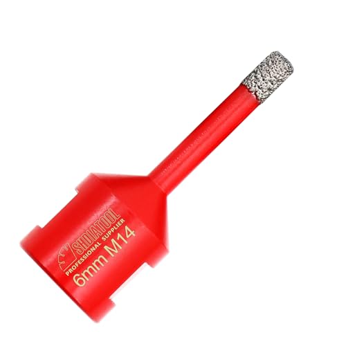 Diamant Fliesenbohrer 6mm - M14 Diamantbohrer Lochsäge für Fliesen Porzellan Keramik Marmor Granit Bohrungen, für Winkelschleifer Diamant Fliesenbohrer 6mm - M14 Diamantbohrer Lochsäge für Fliesen Porzellan Keramik Marmor Granit Bohrungen, für Winkelschleifer von SHDIATOOL