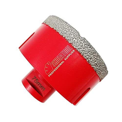 SHDIATOOL Diamant-Bohrkrone Durchmesser 75mm M14 Gewinde für Porzellan Fliese Keramik Granit Marmor Trockenbohren SHDIATOOL Diamant-Bohrkrone Durchmesser 75mm M14 Gewinde für Porzellan Fliese Keramik Granit Marmor Trockenbohren von SHDIATOOL
