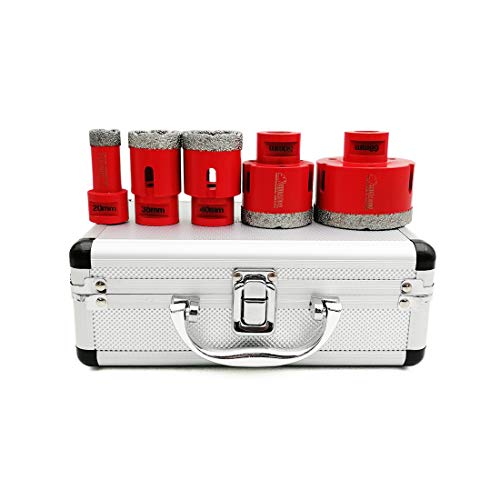 SHDIATOOL Diamant Bohrkrone Set 5-teilig mit Box 20/35/40/50/68mm für Porzellan Fliese Granit Marmor Trockenbohren SHDIATOOL Diamant Bohrkrone Set 5-teilig mit Box 20/35/40/50/68mm für Porzellan Fliese Granit Marmor Trockenbohren von SHDIATOOL