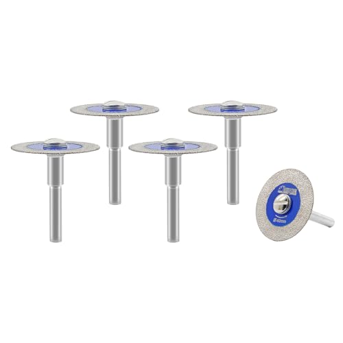 SHDIATOOL Diamant-Glas-Trennscheibe, 40mm Mini-Diamant-Sägeblätter mit 6mm Schaft für Fliesen, Keramik, Porzellan, Marmor, Granit, Kunststein auf Bohrmaschine 5er-Pack SHDIATOOL Diamant-Glas-Trennscheibe, 40mm Mini-Diamant-Sägeblätter mit 6mm Schaft für Fliesen, Keramik, Porzellan, Marmor, Granit, Kunststein auf Bohrmaschine 5er-Pack von SHDIATOOL