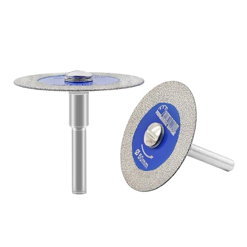 SHDIATOOL Diamant-Glas-Trennscheibe, 50mm Mini-Diamant-Sägeblätter mit 6mm Schaft für Fliesen, Keramik, Porzellan, Marmor, Granit, Kunststein auf Bohrmaschine 2er-Pack SHDIATOOL Diamant-Glas-Trennscheibe, 50mm Mini-Diamant-Sägeblätter mit 6mm Schaft für Fliesen, Keramik, Porzellan, Marmor, Granit, Kunststein auf Bohrmaschine 2er-Pack von SHDIATOOL