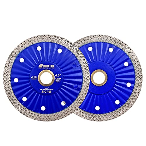 SHDIATOOL Diamant-Sägeblätter für Fliesen, 11,4 cm, Porzellan-Trennscheibe für Keramik, Marmor, Granit, Stein, Beton, Mauerwerk, 115 mm, 2 Stück SHDIATOOL Diamant-Sägeblätter für Fliesen, 11,4 cm, Porzellan-Trennscheibe für Keramik, Marmor, Granit, Stein, Beton, Mauerwerk, 115 mm, 2 Stück von SHDIATOOL