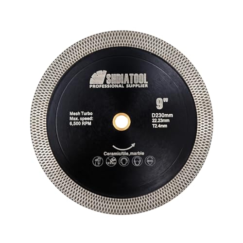SHDIATOOL Diamant-Sägeblätter für Fliesen, 22,9 cm, Trennscheibe für Trocken- und Nassschneiden, Schleifen, Keramik, Marmor, Kunststein, 180 mm SHDIATOOL Diamant-Sägeblätter für Fliesen, 22,9 cm, Trennscheibe für Trocken- und Nassschneiden, Schleifen, Keramik, Marmor, Kunststein, 180 mm von SHDIATOOL