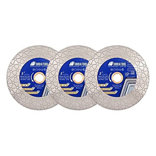 SHDIATOOL Diamant-Sägeblatt Fliesen-Trennscheibe Rad 125mm Dreiecke Form für Schneiden und Schleifen Porzellan Fliesen Granit Marmor Keramik Mauerwerk, 3pcs SHDIATOOL Diamant-Sägeblatt Fliesen-Trennscheibe Rad 125mm Dreiecke Form für Schneiden und Schleifen Porzellan Fliesen Granit Marmor Keramik Mauerwerk, 3pcs von SHDIATOOL