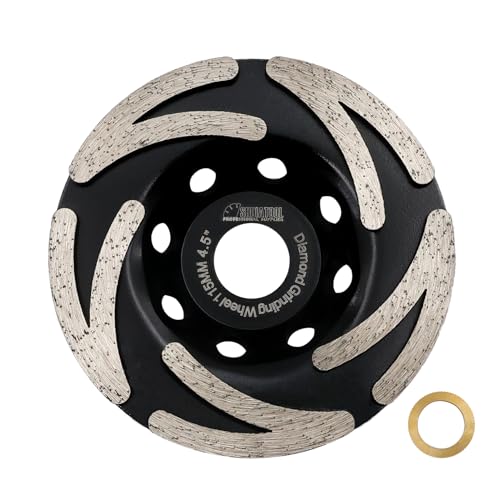 SHDIATOOL Diamant Schleiftopf für Beton, Naturstein, Fliesenkleber, Granit, Estrich Mauerwerk – Topfschleifer 115mm Bohrung 22,23 mm – Schleifscheibe für Winkelschleifer SHDIATOOL Diamant Schleiftopf für Beton, Naturstein, Fliesenkleber, Granit, Estrich Mauerwerk – Topfschleifer 115mm Bohrung 22,23 mm – Schleifscheibe für Winkelschleifer von SHDIATOOL