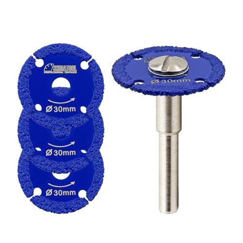SHDIATOOL Diamant-Trennscheibe 30mm, Metall-Trennscheibe,4pcs Sägeblatt für Stahlrohr Eisen Rebar Winkel Stahl mit 6MM Rundschaft SHDIATOOL Diamant-Trennscheibe 30mm, Metall-Trennscheibe,4pcs Sägeblatt für Stahlrohr Eisen Rebar Winkel Stahl mit 6MM Rundschaft von SHDIATOOL