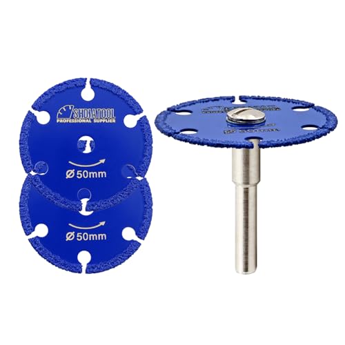 SHDIATOOL Diamant-Trennscheibe 50mm, Metall-Trennscheibe,3pcs Sägeblatt für Stahlrohr Eisen Rebar Winkel Stahl mit 6MM Rundschaft SHDIATOOL Diamant-Trennscheibe 50mm, Metall-Trennscheibe,3pcs Sägeblatt für Stahlrohr Eisen Rebar Winkel Stahl mit 6MM Rundschaft von SHDIATOOL