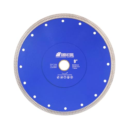 SHDIATOOL Diamant-Trennscheibe Ø230mm, Diamantklinge mit X Felgensegment für Schneiden von Feinsteinzeug Porzellan Fliesen Granit Marmor Keramik SHDIATOOL Diamant-Trennscheibe Ø230mm, Diamantklinge mit X Felgensegment für Schneiden von Feinsteinzeug Porzellan Fliesen Granit Marmor Keramik von SHDIATOOL