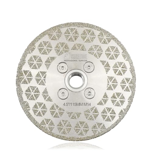 SHDIATOOL Diamant-Trennscheibe Schleifteller - 115MM Granit Sägeblatt Doppelseitige Fliese Diamantblatt für Marmor Beton Stein Porzellan Keramik M14 Gewinde SHDIATOOL Diamant-Trennscheibe Schleifteller - 115MM Granit Sägeblatt Doppelseitige Fliese Diamantblatt für Marmor Beton Stein Porzellan Keramik M14 Gewinde von SHDIATOOL