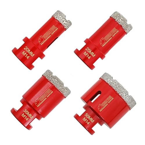 SHDIATOOL Diamant-bohrkronen 4pcs/ Set 20/25/35/50mm für Porzellan Fliesen Granit Marmor Trockenbohren von SHDIATOOL