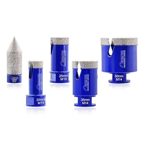 SHDIATOOL Pourets Diamant-Lochsäge, Fliesenschneider 20/25/35/50 mm und 2-35 mm, Fasenfräser mit M14 Draht für Porzellanfliesen, Marmor, Keramik, Granit SHDIATOOL Pourets Diamant-Lochsäge, Fliesenschneider 20/25/35/50 mm und 2-35 mm, Fasenfräser mit M14 Draht für Porzellanfliesen, Marmor, Keramik, Granit von SHDIATOOL