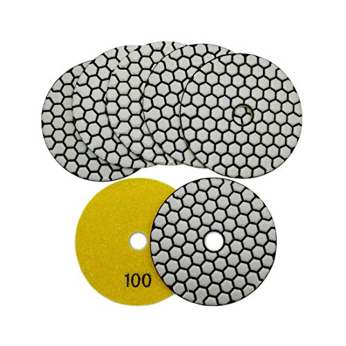 diatool 7Pcs 4 cm mit Diamant Polishing Pads oder 7Pcs DIA 100 mm Harz-flexibel mit- und 1 Backer aus Stein diatool 7Pcs 4 cm mit Diamant Polishing Pads oder 7Pcs DIA 100 mm Harz-flexibel mit- und 1 Backer aus Stein von SHDIATOOL
