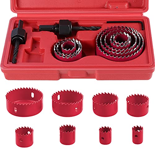 Knpwer 11 Stück Lochsägen Set,19-64mm Bohrkrone,Karbonstahl, Lochsägenschneider-Set, Downlights, Bohrer-Bits für Holz, Gipskarton, Kunststoff Knpwer 11 Stück Lochsägen Set,19-64mm Bohrkrone,Karbonstahl, Lochsägenschneider-Set, Downlights, Bohrer-Bits für Holz, Gipskarton, Kunststoff von Knpwer