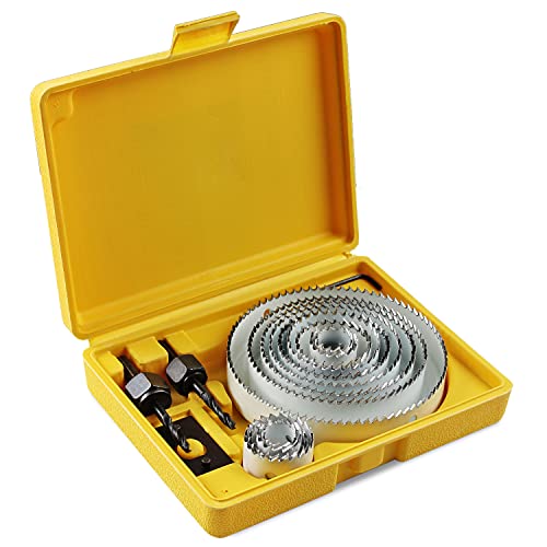 Knpwer 17 Stück Lochsägen Set,19-127mm Bohrkrone,Karbonstahl, Lochsägenschneider-Set, Downlights, Bohrer-Bits für Holz, Gipskarton, Kunststoff Knpwer 17 Stück Lochsägen Set,19-127mm Bohrkrone,Karbonstahl, Lochsägenschneider-Set, Downlights, Bohrer-Bits für Holz, Gipskarton, Kunststoff von Knpwer