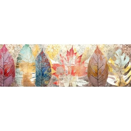 SHEGZHUC 110x50cm Diamond Painting Blätter Diamond Painting Roter Ahorn Diamant Painting Bilder Gold Blatt Diamond Painting Groß XXL Diamant Malerei Stickerei Kreuzstich Bilder Geschenk Wand Dekor von SHEGZHUC