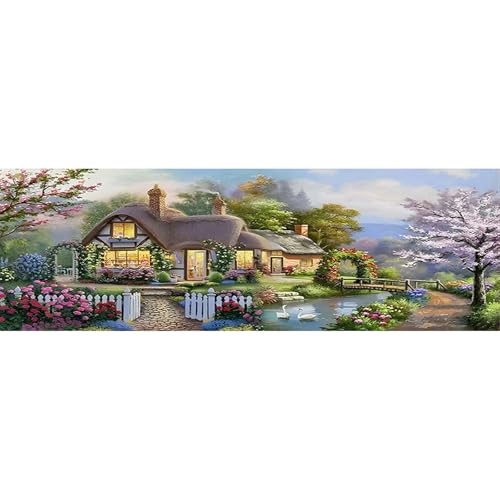 SHEGZHUC 110x50cm Diamond Painting Landhaus Europäisch Diamond Painting Landschaft Diamond Painting Groß XXL Diamant Malerei Kunst Stickerei Kreuzstich Bilder Geschenk Wanddekoration von SHEGZHUC