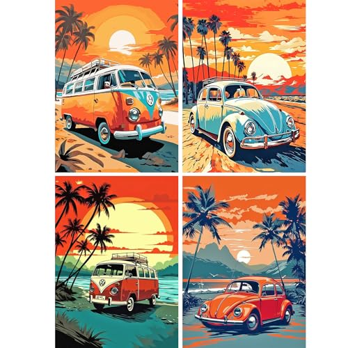 SHEGZHUC 4 Pack Diamond Painting Auto 30x40cm Diamant Painting Bilder Auto Diamond Painting Landschaft Sonnenuntergang Mosaik Diamant Malerei Kunst Stickerei Kreuzstich Bilder Geschenk Wanddekoration SHEGZHUC 4 Pack Diamond Painting Auto 30x40cm Diamant Painting Bilder Auto Diamond Painting Landschaft Sonnenuntergang Mosaik Diamant Malerei Kunst Stickerei Kreuzstich Bilder Geschenk Wanddekoration von SHEGZHUC