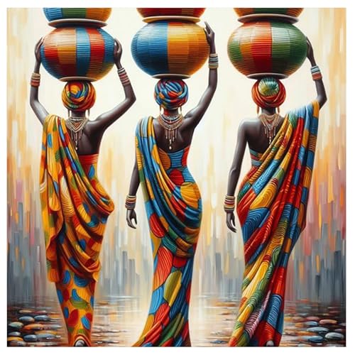 SHEGZHUC 40x40cm Eckige Steine Diamond Painting Afrikanische Frau Diamond Painting Drei Frauen mit bunten Tontöpfen Mosaik Diamant Malerei Kunst Stickerei Kreuzstich Bilder Geschenk Wanddekoration SHEGZHUC 40x40cm Eckige Steine Diamond Painting Afrikanische Frau Diamond Painting Drei Frauen mit bunten Tontöpfen Mosaik Diamant Malerei Kunst Stickerei Kreuzstich Bilder Geschenk Wanddekoration von SHEGZHUC