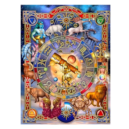 SHEGZHUC 40x50cm Diamond Painting Sternzeichen Perlenbilder Erwachsene Sternzeichen Diamant Painting Bilder Sternzeichen Diamant Malerei Kunst Stickerei Kreuzstich Bilder Geschenk Wanddekoration von SHEGZHUC
