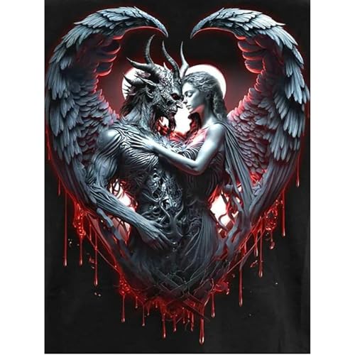 SHEGZHUC 40x50cm Eckige Steine Diamond Painting Engel und Teufel Diamond Painting Totenkopf Frau mit Flügel Mosaik Diamant Malerei Kunst Stickerei Kreuzstich Bilder Geschenk Wanddekoration SHEGZHUC 40x50cm Eckige Steine Diamond Painting Engel und Teufel Diamond Painting Totenkopf Frau mit Flügel Mosaik Diamant Malerei Kunst Stickerei Kreuzstich Bilder Geschenk Wanddekoration von SHEGZHUC