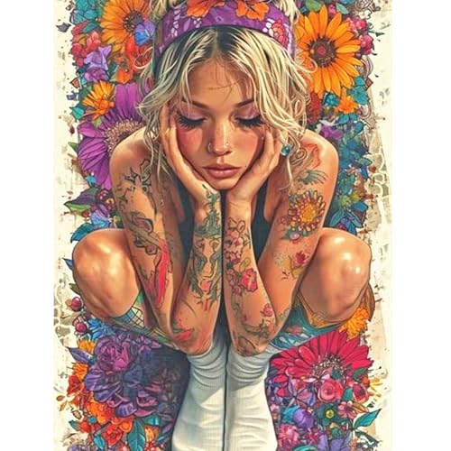 SHEGZHUC 40x50cm Eckige Steine Diamond Painting Frau mit Blumen Tattoo Pop Art Diamant Malerei Kunst Stickerei Kreuzstich Bilder Geschenk Wanddekoration SHEGZHUC 40x50cm Eckige Steine Diamond Painting Frau mit Blumen Tattoo Pop Art Diamant Malerei Kunst Stickerei Kreuzstich Bilder Geschenk Wanddekoration von SHEGZHUC