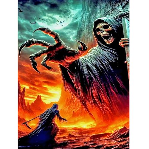 SHEGZHUC 40x50cm Eckige Steine Diamond Painting Totenkopf Diamond Painting Skull Sensenmann Schädel Skelett Diamant Malerei Kunst Stickerei Kreuzstich Bilder Geschenk Wanddekoration SHEGZHUC 40x50cm Eckige Steine Diamond Painting Totenkopf Diamond Painting Skull Sensenmann Schädel Skelett Diamant Malerei Kunst Stickerei Kreuzstich Bilder Geschenk Wanddekoration von SHEGZHUC