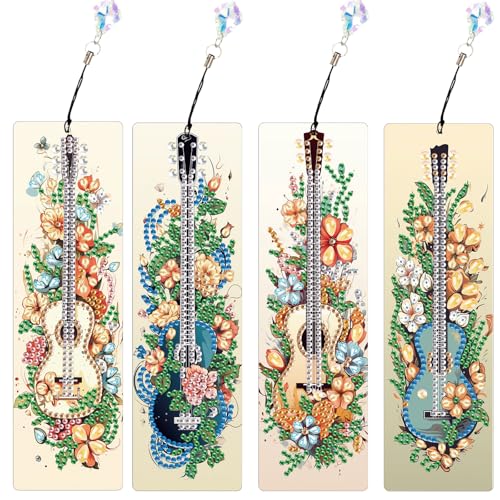SHEGZHUC 4er Set Diamond Painting Lesezeichen Basteln Gitarre Musikinstrumente Musik Diamant Painting Lesezeichen Mosaik Diamant Malerei Stickerei Kreuzstich Bilder Kunst Geschenk SHEGZHUC 4er Set Diamond Painting Lesezeichen Basteln Gitarre Musikinstrumente Musik Diamant Painting Lesezeichen Mosaik Diamant Malerei Stickerei Kreuzstich Bilder Kunst Geschenk von SHEGZHUC