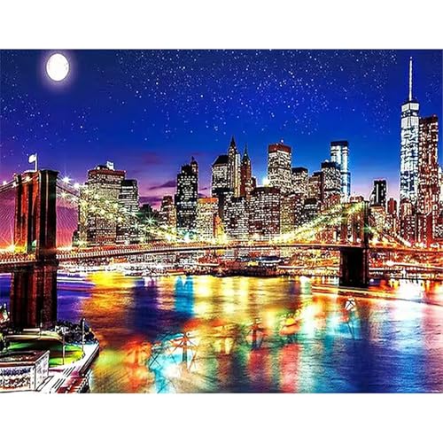 SHEGZHUC 50x40cm Diamond Painting New York City Brücke Diamond Painting Stadt am Meer Brooklyn Brücke Neon Mosaik Diamant Malerei Kunst Stickerei Kreuzstich Bilder Geschenk Wanddekoration SHEGZHUC 50x40cm Diamond Painting New York City Brücke Diamond Painting Stadt am Meer Brooklyn Brücke Neon Mosaik Diamant Malerei Kunst Stickerei Kreuzstich Bilder Geschenk Wanddekoration von SHEGZHUC