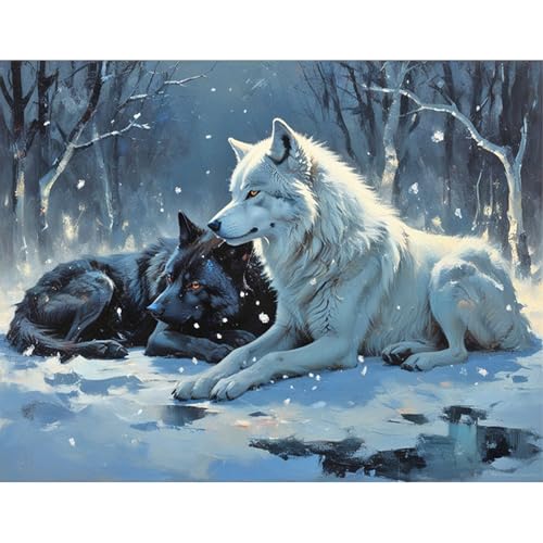 SHEGZHUC 50x40cm Eckige Steine Diamond Painting Erwachsene Wolf, Diamant Malerei Bilder Tiere Wolf Schnee, Mosaik Stickerei Kreuzstich Kunst Geschenk, Wanddekoration für Schlafzimmer Wohnzimmer SHEGZHUC 50x40cm Eckige Steine Diamond Painting Erwachsene Wolf, Diamant Malerei Bilder Tiere Wolf Schnee, Mosaik Stickerei Kreuzstich Kunst Geschenk, Wanddekoration für Schlafzimmer Wohnzimmer von SHEGZHUC