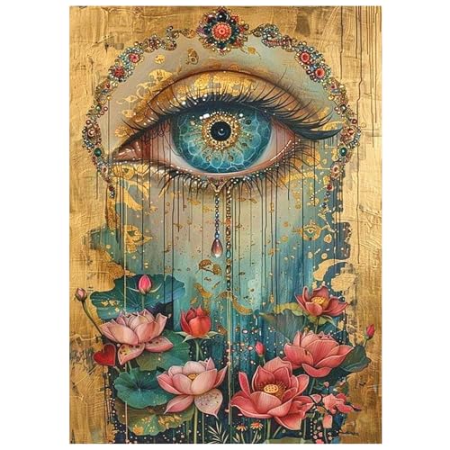 SHEGZHUC Diamond Painting Augen Bilder 30x40cm Diamond Painting Lotusblume Lotusblatt Lotusblüte Zen Mosaik Diamant Malerei Kunst Stickerei Kreuzstich Bilder Geschenk Wanddekoration SHEGZHUC Diamond Painting Augen Bilder 30x40cm Diamond Painting Lotusblume Lotusblatt Lotusblüte Zen Mosaik Diamant Malerei Kunst Stickerei Kreuzstich Bilder Geschenk Wanddekoration von SHEGZHUC