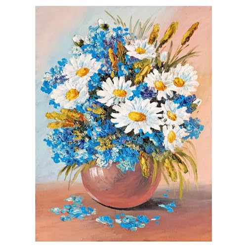 SHEGZHUC Diamond Painting Blumen in Vase 30x40cm Diamond Painting Blumen Gänseblümchen Blau Weiß Diamond Painting Blumen im Glas Diamond Painting Vase Blumenstrauss Diamant Malerei Geschenk Wand Dekor SHEGZHUC Diamond Painting Blumen in Vase 30x40cm Diamond Painting Blumen Gänseblümchen Blau Weiß Diamond Painting Blumen im Glas Diamond Painting Vase Blumenstrauss Diamant Malerei Geschenk Wand Dekor von SHEGZHUC
