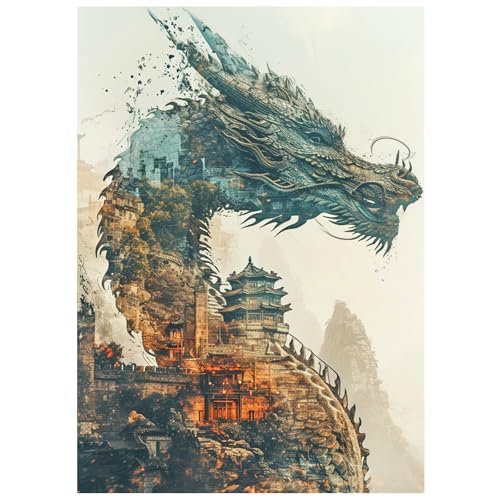 SHEGZHUC Diamond Painting Drache 30x40cm Diamond Painting Tiere Diamond Painting Chinesischer Drache Tempel Mosaik Diamant Malerei Kunst Stickerei Kreuzstich Bilder Geschenk Wanddekoration SHEGZHUC Diamond Painting Drache 30x40cm Diamond Painting Tiere Diamond Painting Chinesischer Drache Tempel Mosaik Diamant Malerei Kunst Stickerei Kreuzstich Bilder Geschenk Wanddekoration von SHEGZHUC