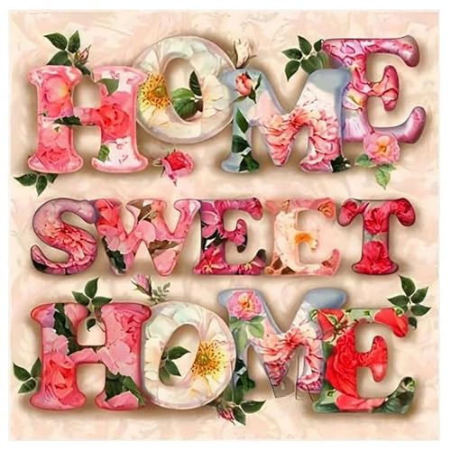 SHEGZHUC Diamond Painting Home Sweet Home 30x30cm Diamant Painting Bilder Home Diamond Painting Türschild Haus Blumen Mosaik Diamant Malerei Kunst Stickerei Kreuzstich Bilder Geschenk Wanddekoration SHEGZHUC Diamond Painting Home Sweet Home 30x30cm Diamant Painting Bilder Home Diamond Painting Türschild Haus Blumen Mosaik Diamant Malerei Kunst Stickerei Kreuzstich Bilder Geschenk Wanddekoration von SHEGZHUC