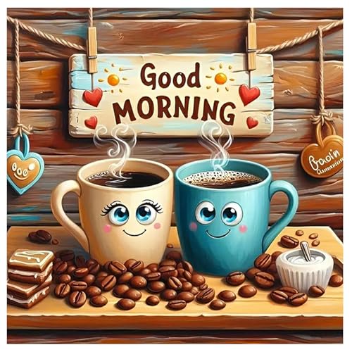 SHEGZHUC Diamond Painting Kaffee 30x30cm Diamond Painting Kaffeetassen Good Morning Diamond Painting Küche Kaffeebohnen Mosaik Diamant Malerei Kunst Stickerei Kreuzstich Bilder Geschenk Wanddekoration SHEGZHUC Diamond Painting Kaffee 30x30cm Diamond Painting Kaffeetassen Good Morning Diamond Painting Küche Kaffeebohnen Mosaik Diamant Malerei Kunst Stickerei Kreuzstich Bilder Geschenk Wanddekoration von SHEGZHUC