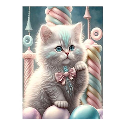 SHEGZHUC Diamond Painting Katze 30x40cm Malen nach Zahlen 5D Diamant Painting Katze Diamond Painting Süßigkeitenhaus Ball Krawatte Schleife Perlenbilder Erwachsene Tiere SHEGZHUC Diamond Painting Katze 30x40cm Malen nach Zahlen 5D Diamant Painting Katze Diamond Painting Süßigkeitenhaus Ball Krawatte Schleife Perlenbilder Erwachsene Tiere von SHEGZHUC