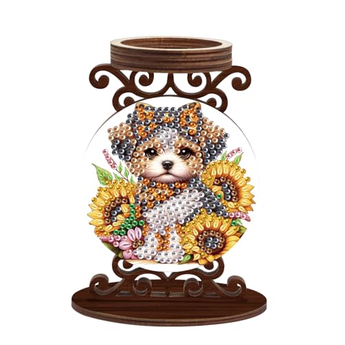 SHEGZHUC Diamond Painting Kerzenständer Holz 10x13.5cm Diamant Malerei Kerzenhalter Stumpenkerzen Stabkerzenhalter Tischdeko Geschenk Deko Wohnzimmer Schlafzimmer Badezimmer || Hund Tiere Sonnenblumen SHEGZHUC Diamond Painting Kerzenständer Holz 10x13.5cm Diamant Malerei Kerzenhalter Stumpenkerzen Stabkerzenhalter Tischdeko Geschenk Deko Wohnzimmer Schlafzimmer Badezimmer || Hund Tiere Sonnenblumen von SHEGZHUC