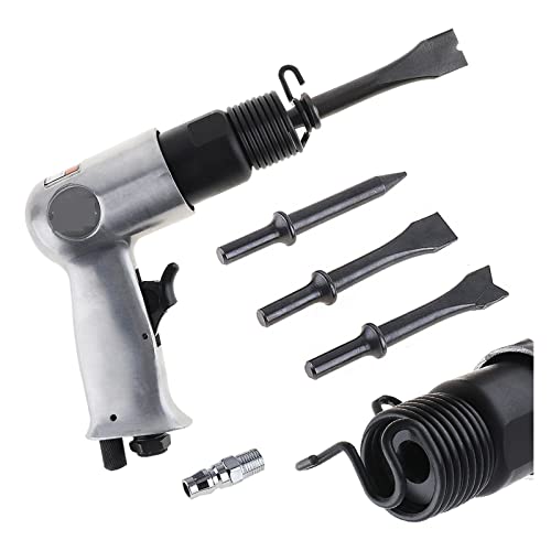 Drucklufthammer, 120 mm professioneller pneumatischer Betonbrecher, Handpistole, Gasschaufel, Lufthammer, kleiner Rostentferner, pneumatische Werkzeuge mit 4 Meißeln, Jack Hammer Meißel Drucklufthammer, 120 mm professioneller pneumatischer Betonbrecher, Handpistole, Gasschaufel, Lufthammer, kleiner Rostentferner, pneumatische Werkzeuge mit 4 Meißeln, Jack Hammer Meißel von SHEHUALI