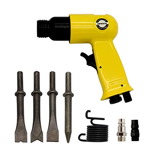Drucklufthammer, 150Y 120mm Air Hammer Handheld Pistolengas Schaufeln Kleiner Rostentferner Pneumatische Werkzeuge mit 4 Meißeln(Air hammer) von SHEHUALI