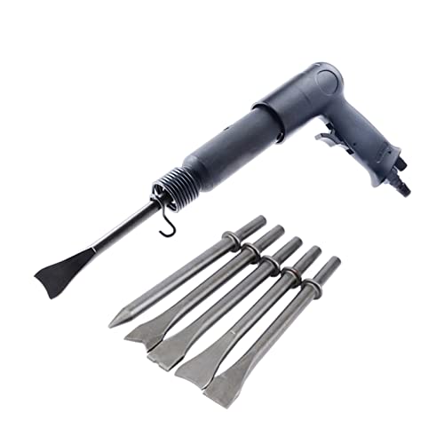 Drucklufthammer, 250 Luftschaufel Pneumatische Meißel Rost Remover Wind Pick Briem Pad Derusting Werkzeuge mit 5 Kopfkarton von SHEHUALI