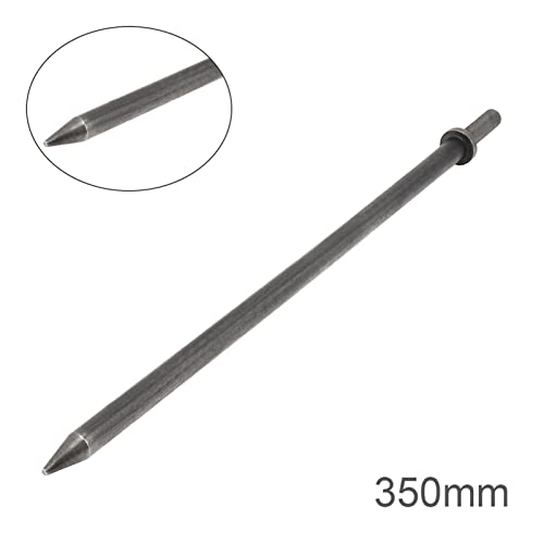 Drucklufthammer, 4 teile/los Lufthammer Kopf Luft Meißel Hartstahl Feste Schlaghammer Kopfstütze Pneumatische Werkzeug zum Klopfen/Rostentfernung(350mm Pointed) von SHEHUALI