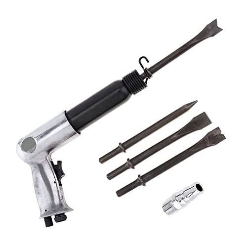 Drucklufthammer, 9150 9190 9250 Professioneller Lufthammer Handluftschaufel Kleine Gasschaufel Rostentferner Pneumatische Werkzeuge mit 4 Meißeln(Model-TR9250) von SHEHUALI