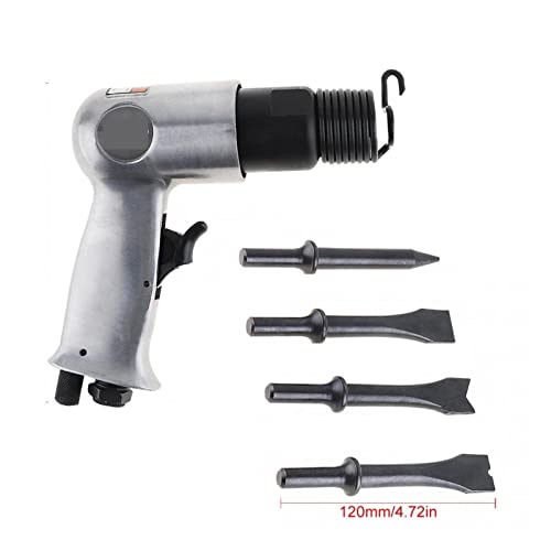Drucklufthammer, 9190 190 mm professioneller pneumatischer Hammer Handpistole Luftschaufeln kleine Gasmeißel Rostentferner pneumatische Schneidwerkzeuge(9150 with 4 Shovels) von SHEHUALI