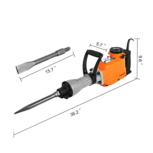 Drucklufthammer, Abbruch-Jack-Hammer Multifunktionaler Bohrhammer 1500 W 2200 W 3600 W Jack Hammer Betonbrecher Bahnbrechender Beton Elektrohammer Werkzeug Schlagbohrmaschine(1500W) von SHEHUALI