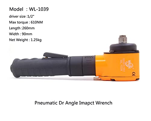 Drucklufthammer, Industrielle pneumatische Werkzeuge 1/2 "Zoll Mini Composite Luftschlagschlüssel 65 0nm Drehmoment Twim Hammer.(WL-1039 Extended) von SHEHUALI