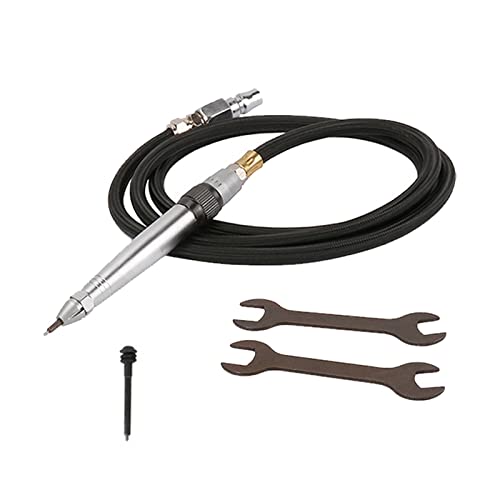 Drucklufthammer, Pneumatische Gravur Beschriftungswerkzeuge Air Micro Grinder Scribe Hammer Pen Air Pencil Die Grinder Schlauch Gravierstift(Pen Add 1Pen Tip) von SHEHUALI